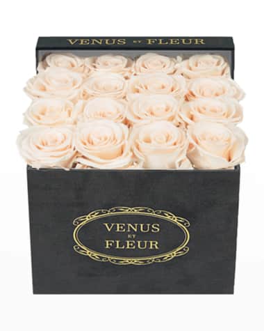 Venus ET Fleur Suede Small Square Rose Box