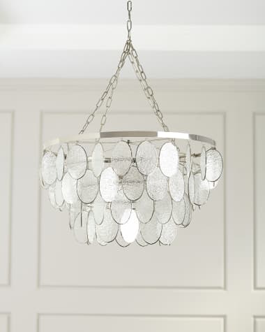 Neiman Marcus Textured Glass Chandelier