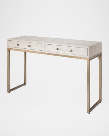 Jamie Young Kain Faux Shagreen Console Table