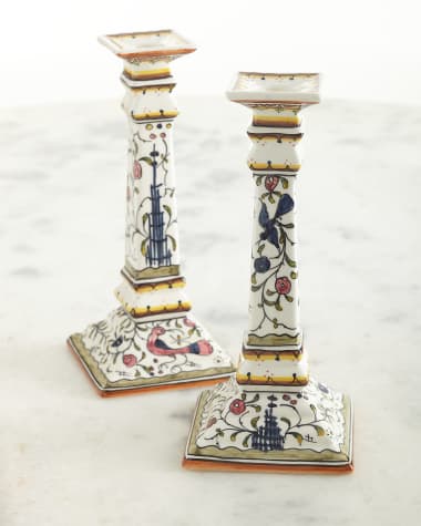 Neiman Marcus Pavoes Candlestick Holders, Set of 2