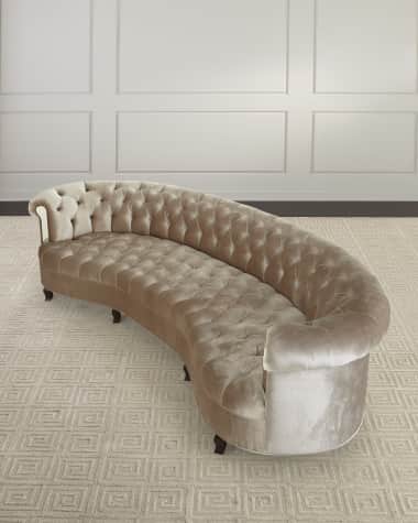 Haute House Rebecca Mirrored Sofa, 122"