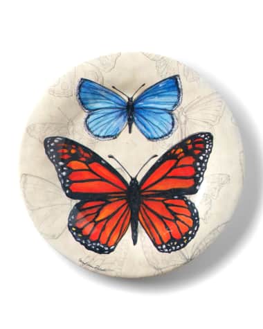 Bamboo Table Field Guild Butterflies Shatter-Resistant Bamboo Salad Plates, Set of 4
