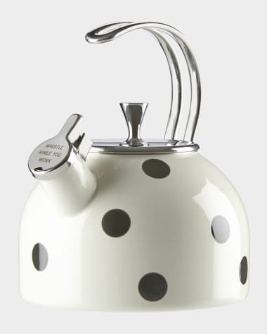kate spade new york whistle while you work enamel teakettle