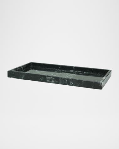 Marble Crafter Myrtus Collection Black Zebra Large Vanity Tray