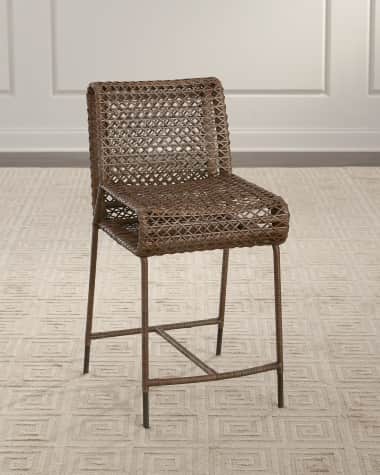 Arteriors Cameron Rattan Counter Stool