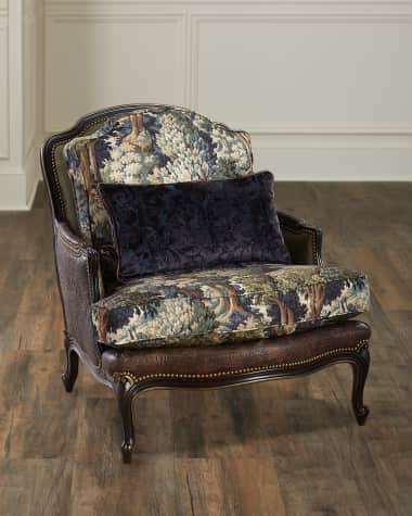 Massoud Talisheek Leather Bergere Chair