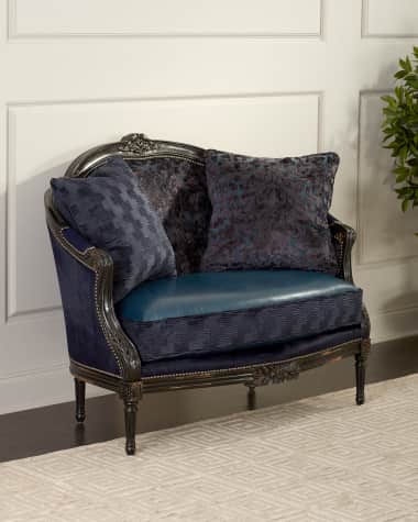 Massoud Oretta Leather Settee