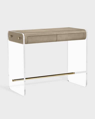 Interlude Home Cora Acrylic and Leather Desk