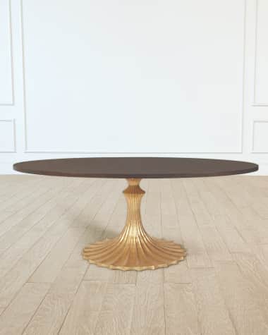 William D. Scott for Global Views 78" Walnut Top Dining Table