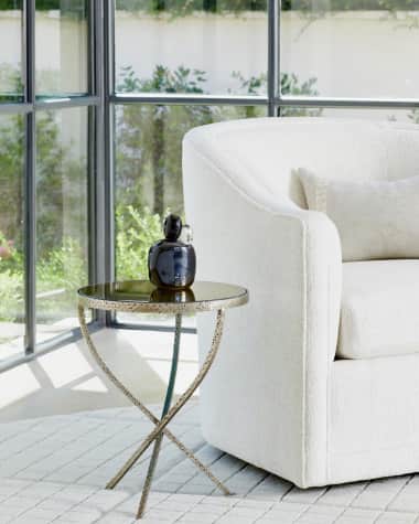 William D. Scott for Global Views Hammered Tripod Small Table