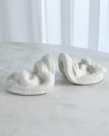 William D Scott for Global Views Snake Bookends