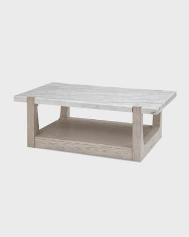Katherine Noble by BMC Nantucket Marble Top Coffee Table