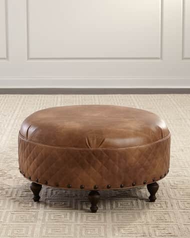 Old Hickory Tannery Carson Leather Ottoman