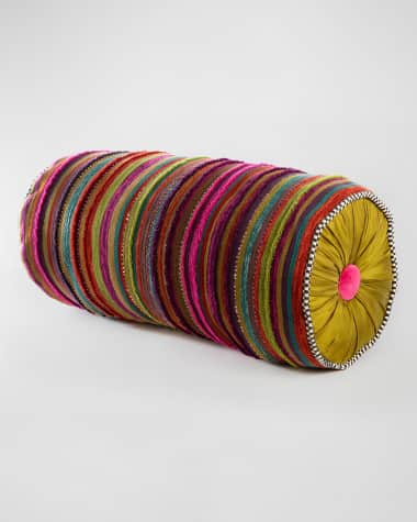 MacKenzie-Childs Paradise Stripe Bolster Pillow