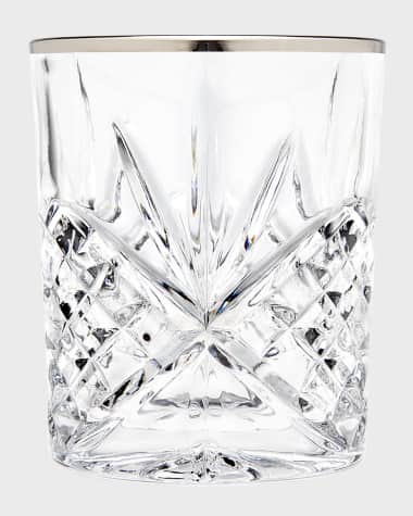Godinger Dublin Platinum Double Old-Fashioneds, Set of 4