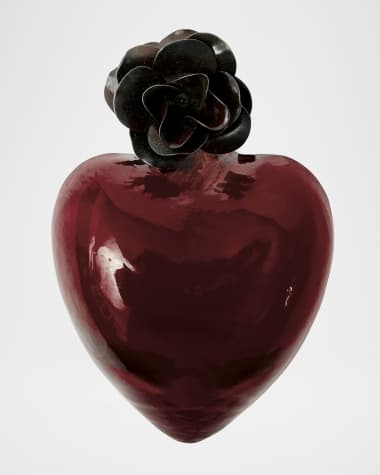 Jan Barboglio Corazon de Melon Rojo Decorative Glass
