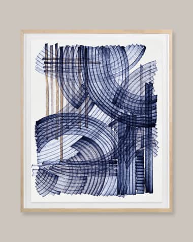 Grand Image Home "Blue Weave 2" Digital Art Print by Victoria Neiman