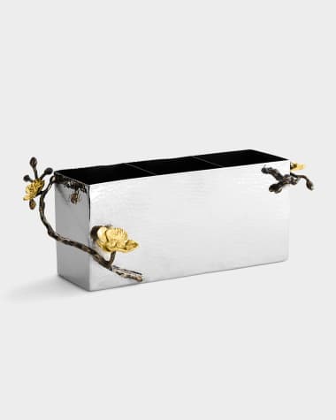 Michael Aram Gold Orchid Cutlery Caddy