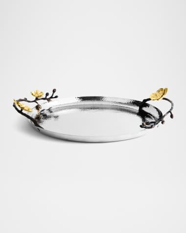 Michael Aram Gold Orchid Round Tray