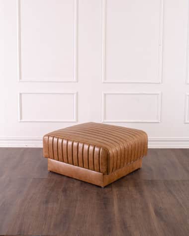 Peninsula Home Collection Todd Leather Ottoman