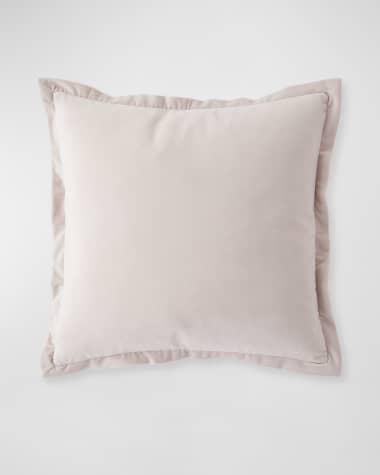 Austin Horn Collection Thalia Velvet Feather/Down Pillow, Blush