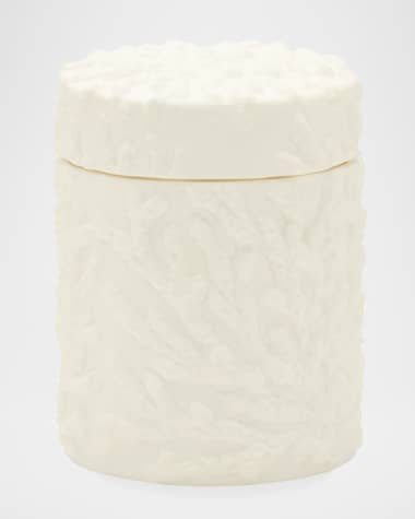 Pigeon and Poodle Alanya Large Round Canister, White