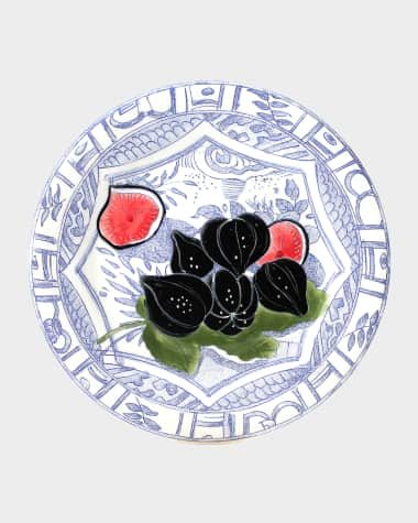 Gien Oiseau Blue Dessert Plate