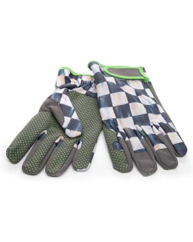 MacKenzie-Childs Courtly Check Garden Gloves - Medium
