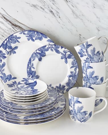 Caskata Arbor Blue 16-Piece Dinnerware Collection