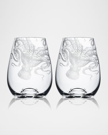 Caskata Lucy Stemless Wine Glasses, Set of 2