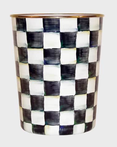 MacKenzie-Childs Courtly Check Wastebasket