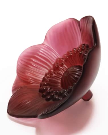 Lalique Anemone Figure, Red