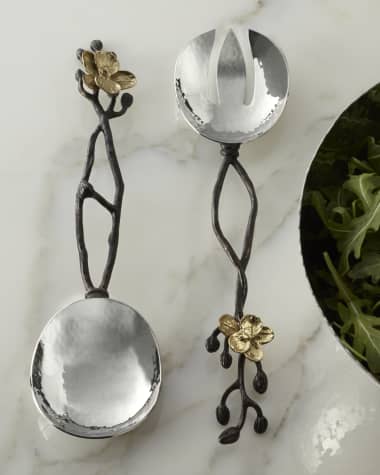 Michael Aram Two-Piece Gold Orchid Serving Set