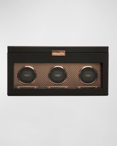 WOLF Axis Triple Watch Winder with Storage