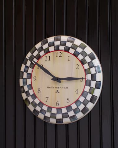 MacKenzie-Childs Courtly Check Enamel Clock