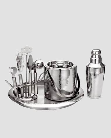 Godinger Hammered Bar Set with Tools