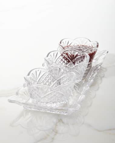 Godinger 4-Piece Crystal Relish Server