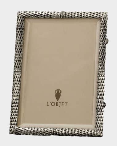 L'Objet Scales Platinum Picture Frame, 5" x 7"