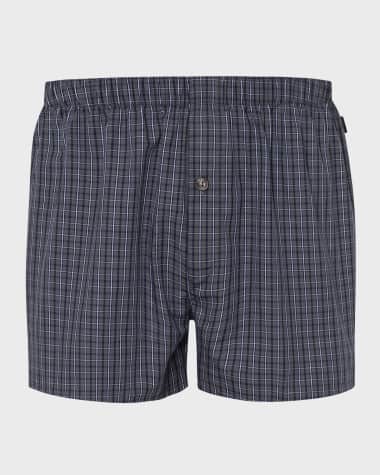Hanro Men's Fancy Woven Cotton Boxers