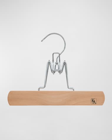 The Hanger Project Clamping Trouser Hanger, Natural Finish