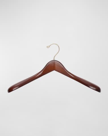The Hanger Project 18.5" Wooden Jacket Hanger, Traditional Finish