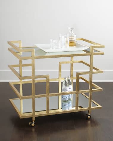 Worlds Away Azalea Bar Cart
