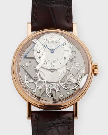 Breguet 40mm Tradition Retro-Second Watch w/ Alligator Strap, Brown