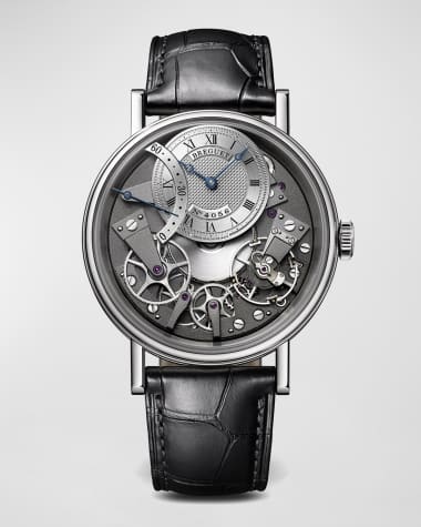 Breguet Tradition 18k White Gold Retro-Second Watch w/ Alligator Strap