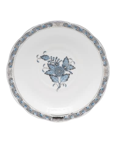 Herend Chinese Bouquet Turquoise & Platinum Tea Saucer