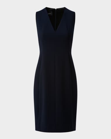 Akris Sleeveless V-Neck Dress