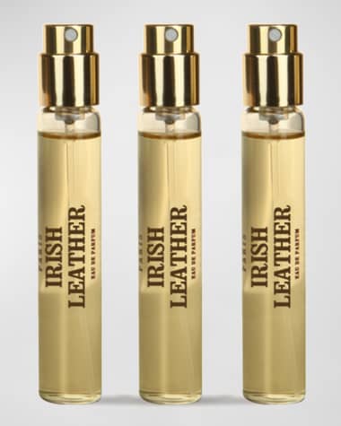 Memo Paris Irish Leather Travel Spray Refills, 3 x 0.33 oz./ 10 mL