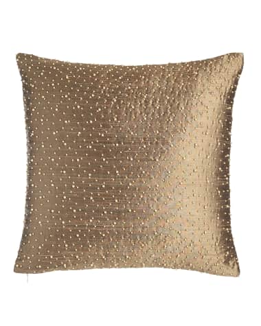 Austin Horn Collection Vienna Beaded Pillow, 17"Sq.