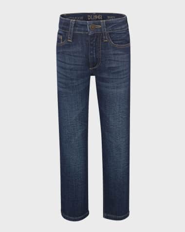 DL1961 Boy's Brady Straight Leg Dark Rinse Jeans, Size 8-14