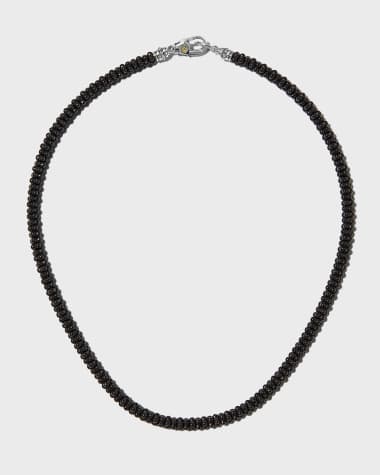 LAGOS Black Caviar Rope Necklace, 16"L